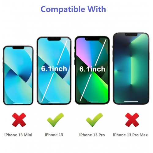 Vetro Temperato iPhone 13 Confezione...