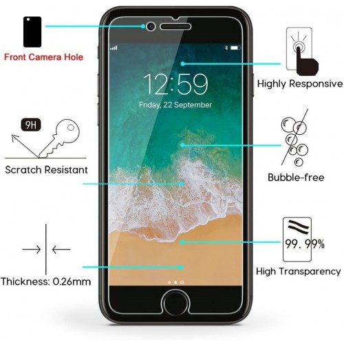 Vetro Temperato iPhone 6/6S/7/8/SE2 Confezione 3 Pezzi
