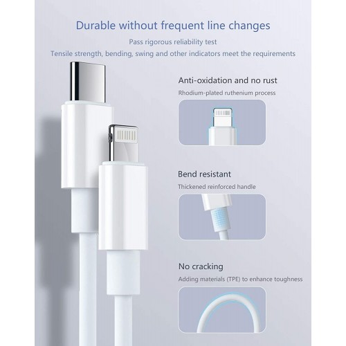 Cavo USB-C/Lightning Bianco 1MT