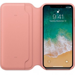 Apple Custodia Folio In Pelle Rosa Per iPhone X/XS 2