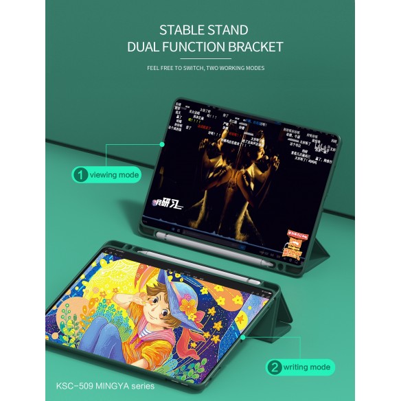 Cover compatibile per iPad 7/8/9 10.2" Dark Green